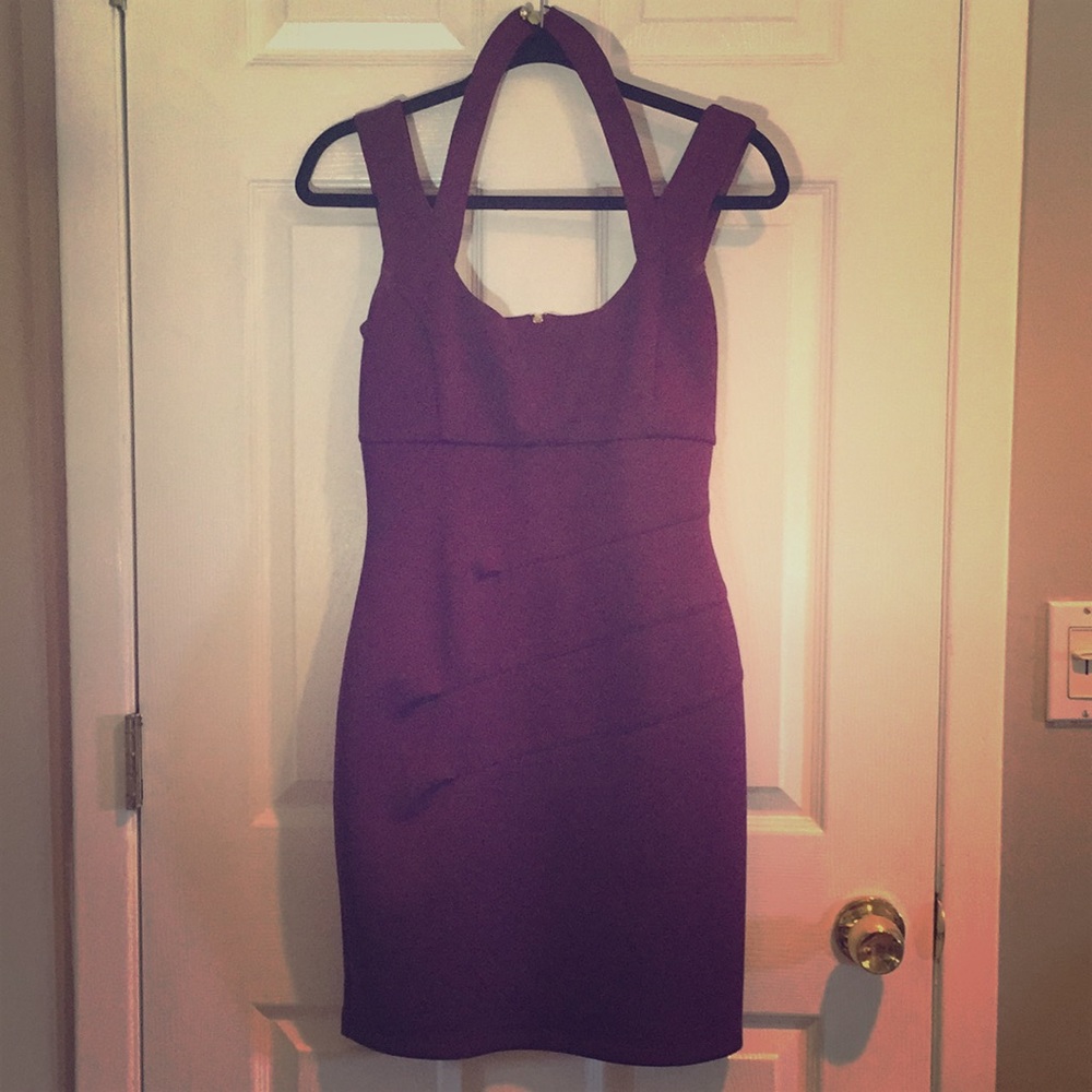 Purple cocktail dress by Guess